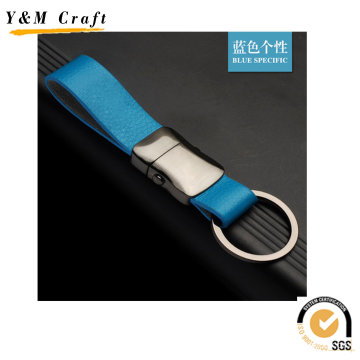 Logo Customized Colorful Key Chain with Leather (Y03845)